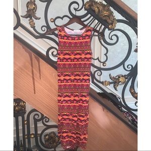 Tribal print midi dress size XS